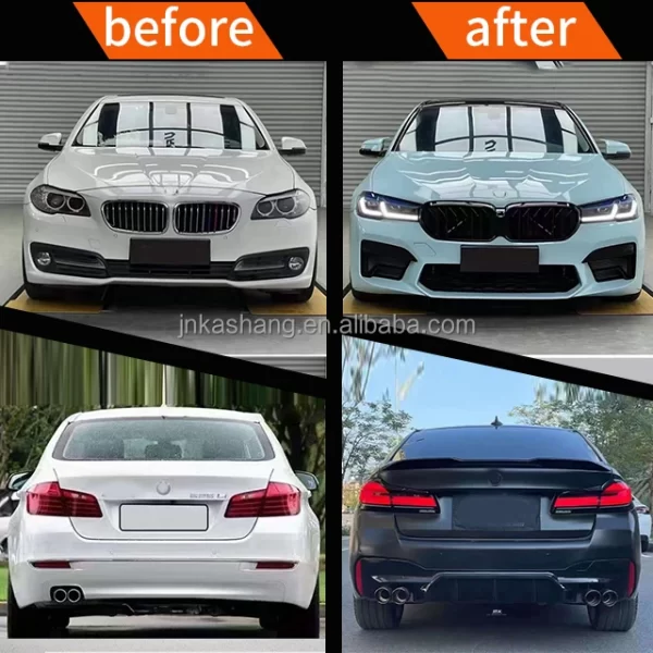 BMWw 5-series F10/F18 (11-17 Models)upgrade G30 Later M5  Body Kit   Front and Rear Bumper Body Kit Old to New Kit - Image 3