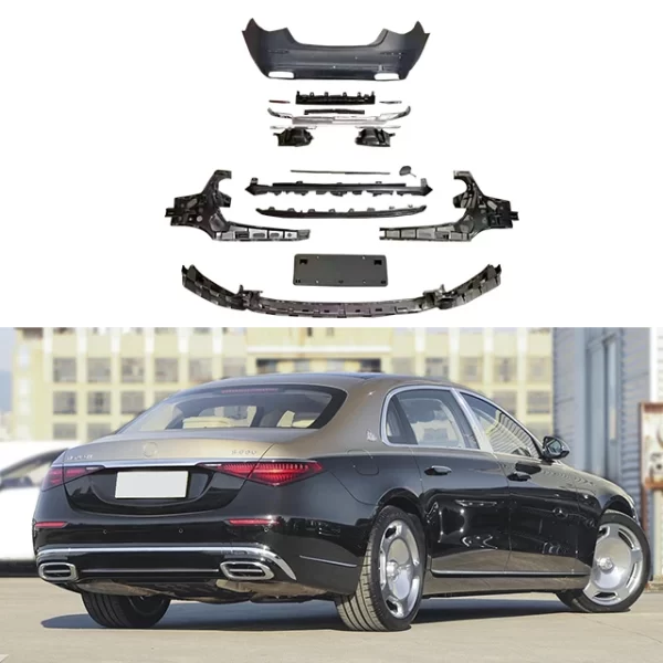 2021 Mercedes Benzz S Class W223 Modified Maybach Body Kit 680 Surrounded Front bar and Rear bar Modified - Image 2