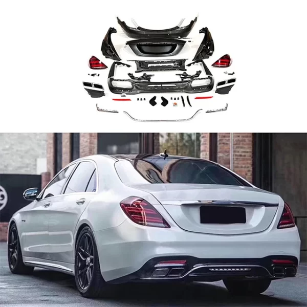 2006-2013Year W221 Upgrade W222 Body Kits Car Bumpers S Class S350 S550 S400 W221 Old to New Facelift Class S Bodykit With Light - Image 4