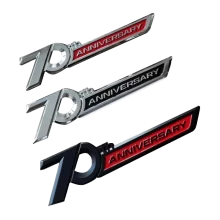 2pcs Silver Side Emblem 70th Anniversary for Land Cruiser 200 300 FJ200 LC300 Accessories LandCruiser 300 Lc300
