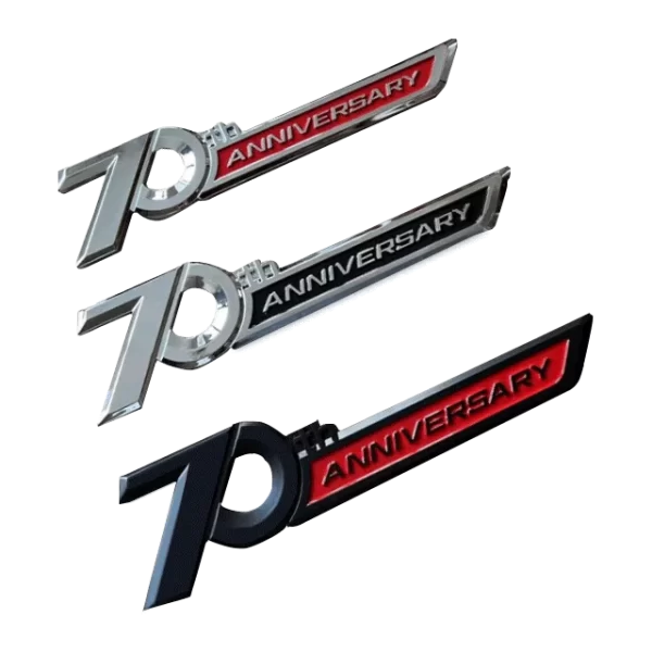 2pcs Silver Side Emblem 70th Anniversary for Land Cruiser 200 300 FJ200 LC300 Accessories LandCruiser 300 Lc300