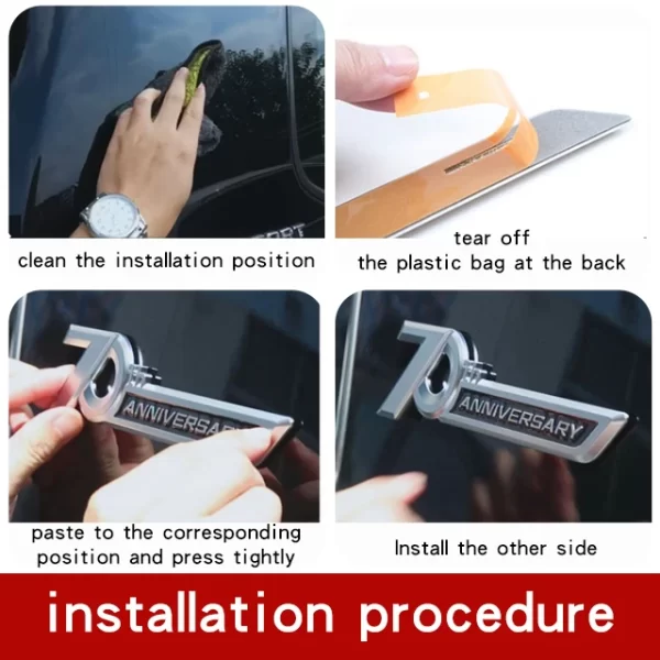 2pcs Silver Side Emblem 70th Anniversary for Land Cruiser 200 300 FJ200 LC300 Accessories LandCruiser 300 Lc300 - Image 4