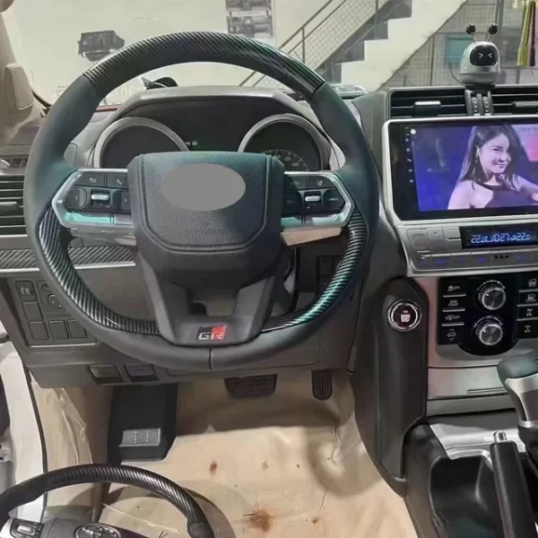 Steering Wheel Assembly Interior Modification Carbon Fiber Mahogany Steering Wheel LANDCRUISER 200 LC300 PRADO - Image 4