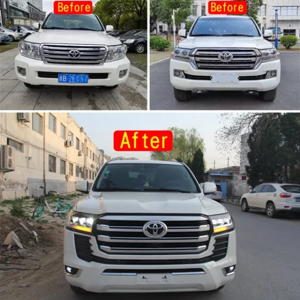 LC200 08-20 Upgrade 22  High Quality Upgrade Facelift Body Kit for Land Cruiser LC200  Upgrade to  LC300 - Image 4