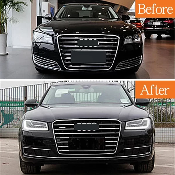 Body Kit  Old Upgrade New Headlights Taillights Hood Old Change New Retrofit Accessories for Audi A8 2013-2018 - Image 3