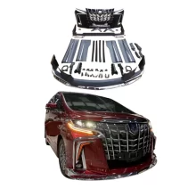 Alphard Big Encirclement Modification New Old and New Kit Mona Lisa SASC Side Skirt Front and Rear Lip Ox Horn Lamp Medium Net h