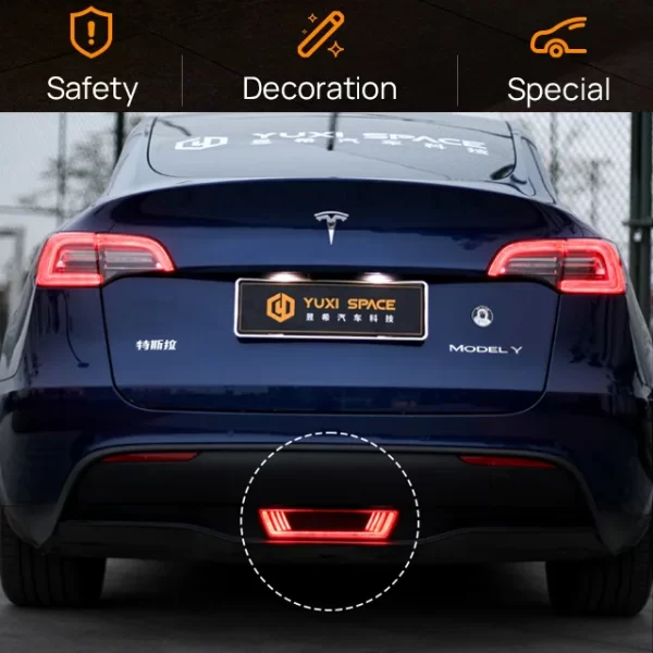 Pilot Light Anti Rear Collision Light LED Steering Light  Lamp Modification  for tesla Model Y - Image 4