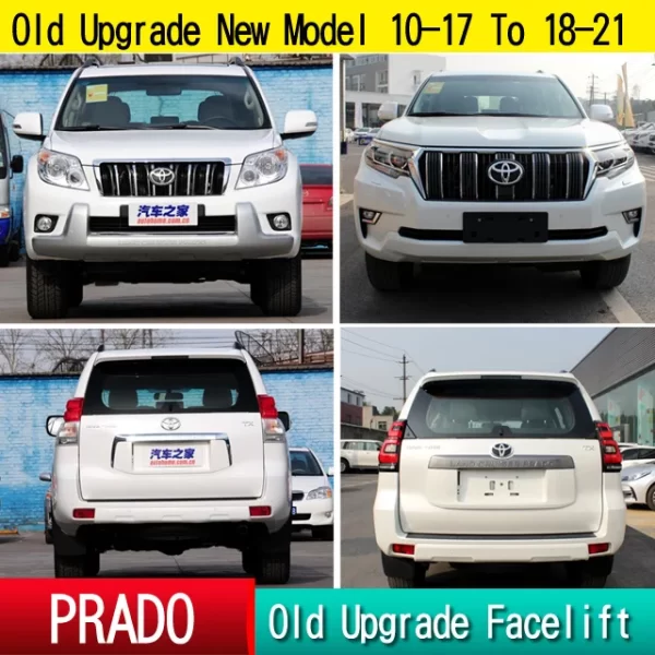 Prado Appearance Old Upgrade New Body Kits  Include Rear and Front Bumper Grille Head Light Year 2010_2017 - Image 2