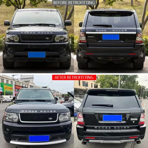 For Range Rover 2010-2013 Car Modification Upgrade Sport Front Bumper and Rear Bumper Body Kitl - Image 2