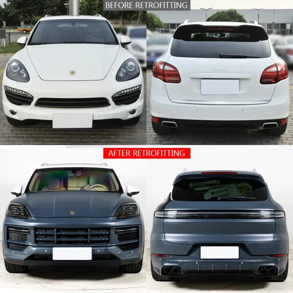 2024 for Porsche Cayenne 2011-2017 Sport Design Body Kit New Front Bumper Headlights Rear Bumper Taillight Hood Modification - Image 2