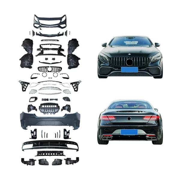 For Mercedes Benz S Coupe 2014-2020 Car Modification S Coupe 65 Bodykit Car Front and Rear Bumpers