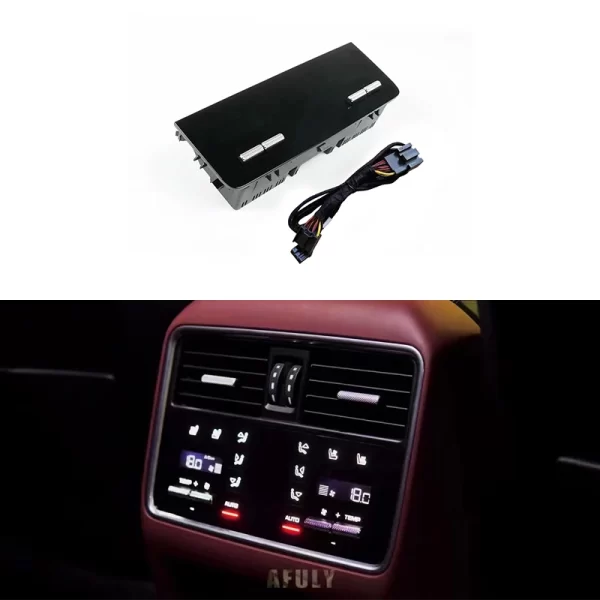 Suitable for Porsche 2018-2023 Cayenne Upgraded Car Rear air Conditioning Control Panel air Conditioning Vent Touch Panel
