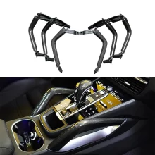 For Porsche Cayenne 2018-2024 Car Modification Interior Saddle Armrest Upgrade Door Handle Carbon Fiber Decoration