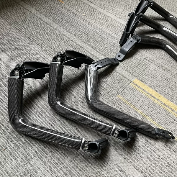 For Porsche Cayenne 2018-2024 Car Modification Interior Saddle Armrest Upgrade Door Handle Carbon Fiber Decoration - Image 2