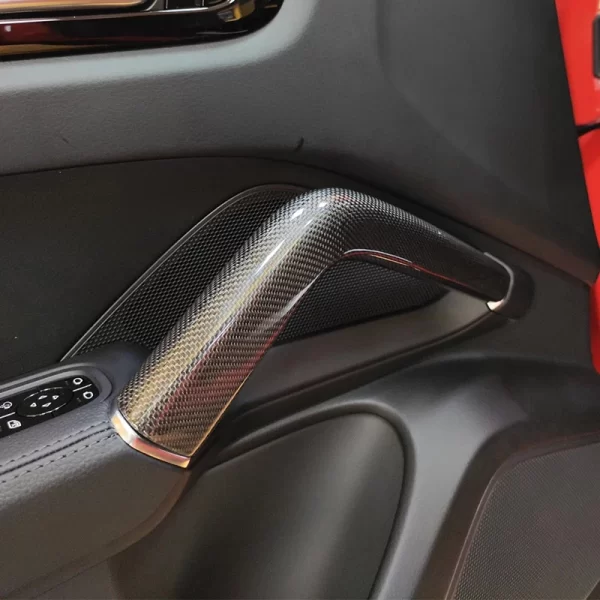 For Porsche Cayenne 2018-2024 Car Modification Interior Saddle Armrest Upgrade Door Handle Carbon Fiber Decoration - Image 6