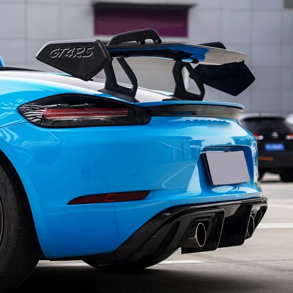 Suitable for Porsche 2016-2023 718 GT4 RS Carbon Fiber Rear Wing Fixed Spoiler Fixed Wing 718 982 Cayman Boxster GT4 RS - Image 3