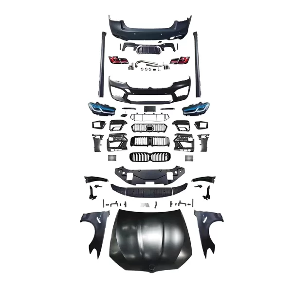 For BMW 5 Series F10-18 Car Modification Upgrade 2021 5 Series G30-38 M5 Kit Front Bumper Headlights Hood Rear Bumper Taillights