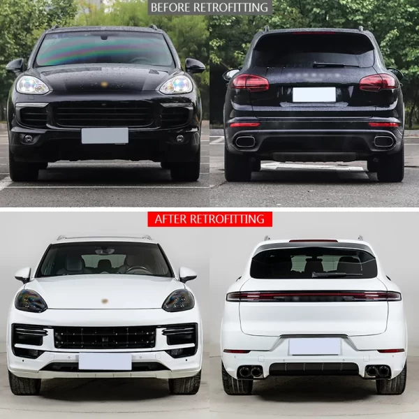 For Porsche Cayenne 2015-2017 Car Modification 2024 SD Body Kit Sport Design Front Bumper Headlights Rear Bumper Taillights - Image 2