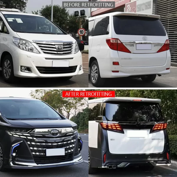 For Toyota Alphard 2015-2022 3.0-3.5 Car Body Kit Upgrade New 4.0 Mona Lisa Front Bumper Hood Headlight Rear Bumper Turn Signals - Image 2
