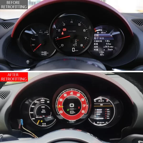 For Porsche 718 2016-2023 Car Modification Accessories New Interior LCD Instrument Panel and Center Console Performance Display - Image 2