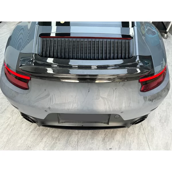For Porsche 2013-2019 911 Bodykit Car Upgraded Car Spoilers Rear Bumper Carbon Fiber Tail 991 - Image 5