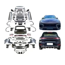 For Porsche Cayenne 2011-2017 Car Modification Upgrade 2024 Turbo GT Bodykit Car Lights LED Headlight Front and Rear Bars