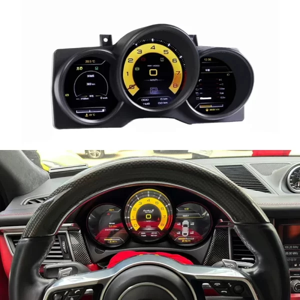 For Porsche Macan 2014-2023 Car Modification Interior LCD Instrument Panel 718 Center Console Performance Display Accessories