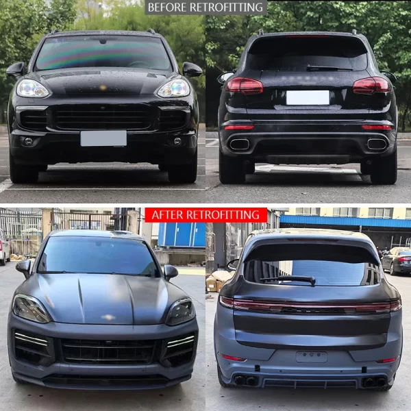 For Porsche Cayenne 2011-2017 Car Modification 2024 Turbo GT Bodykit Car Front and Rear Bumper Taillights - Image 2