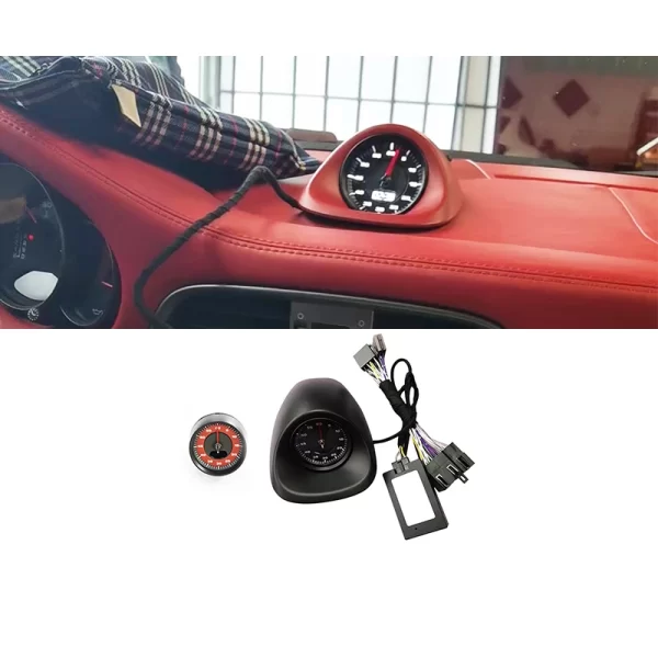 For Porsche 911 2006-2012  Carrera 997 Dashboard Speedometer Clock Stopwatch Console Black Red Color