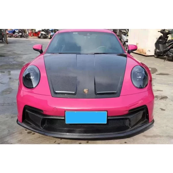 2020-2024 for Porsche 911 Car Modification Upgraded Body Kits 992 Carbon Fiber Hood Front Bumper and Engine Hood New Condition - Image 4