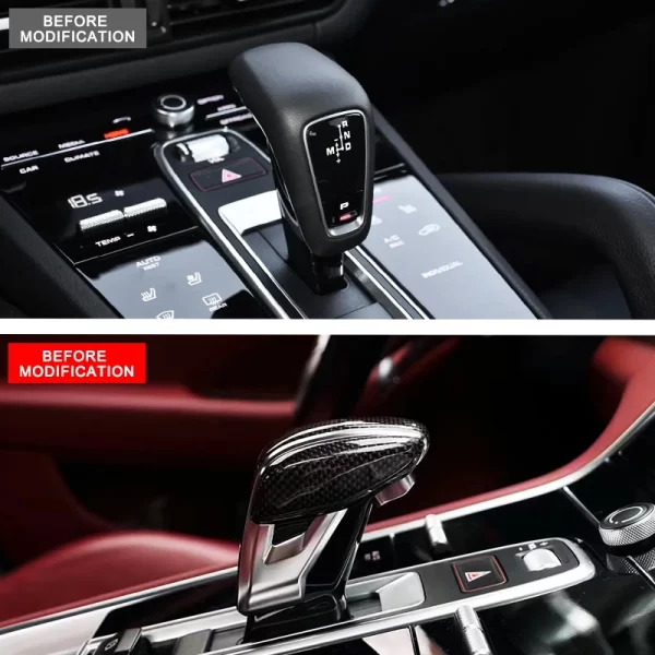 For Porsche 2018-2023 Cayenne Panamera 971 9Y0 Carbon Fibre Gear Lever 9YA Gear Shift Knob Perfect Shift Lever Shift Knob - Image 2