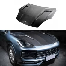 For Porsche Cayenne 2018-2023 9Y0 Carbon Fiber Engine Hood Dry Carbon 9YA Techart Front Bumper Upgrade New Condition