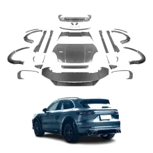 New Carbon Fiber MSY Upgrade for Porsche Cayenne 2018-2023 Front Bumper Rear Bumper Front Lip Appearance Condition Mint