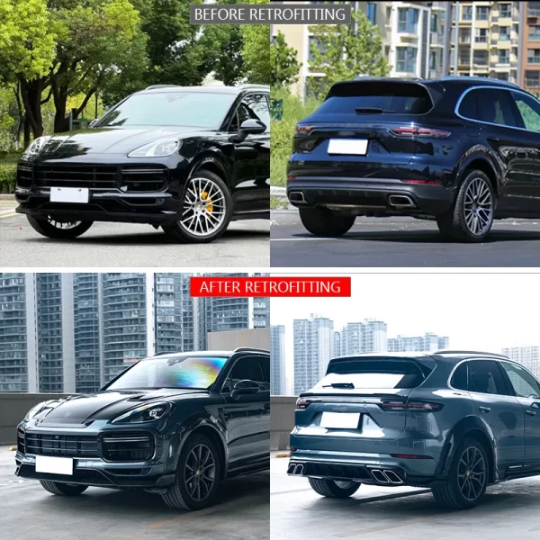 New Carbon Fiber MSY Upgrade for Porsche Cayenne 2018-2023 Front Bumper Rear Bumper Front Lip Appearance Condition Mint - Image 2