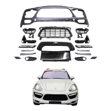 For Porsche Cayenne 2011-2014 Car Modification Body Kit Upgraded Turbo Front Bumper 958.1 Grille