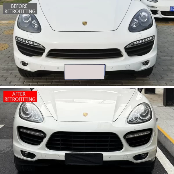 For Porsche Cayenne 2011-2014 Car Modification Body Kit Upgraded Turbo Front Bumper 958.1 Grille - Image 2