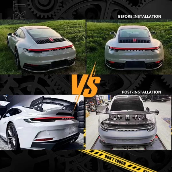For Porsche 2020-2023 911 Upgrades Body Kit for Cars Spoiler 992 Car Spoilers Carbon Fiber Tail Wing Upgrade Kit - Image 2