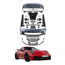 2020-2024 Porsche 911 GT3 Front Bumper Assembly Body Kit with Fog Light Cut-Outs 992 Injection Molded Car Grille for 992 GT3