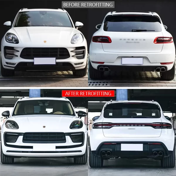 For Porsche Macan 2014-2017 Car Modification Upgrade 2024 Macan GTS Body Kit Front Bumper Rear Bumper Taillights LED Headlights - Image 2