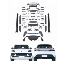 For Porsche Macan 2014-2021 Body Kits for Cars 95B Upgraded 2023 Front and Rear Bumpers Daytime Running Light Side Skirts