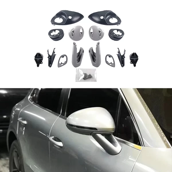 For Porsche Macan 2014-2023 Car Modification Upgrade Sports Rearview Mirror 95B Macan Hollowed Out Rearview Mirror