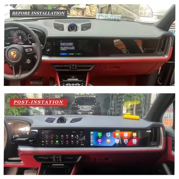 For Porsche 2024-2025 Cayenne Head Unit Upgrade Android Auto Carplay GPS Navigation Multimedia Player with Co-Pilot Screen - Image 2