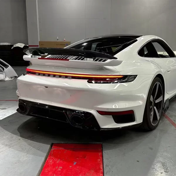 For Porsche 911 2020-2024 Car Modification Body Kit Upgrade Turbo S Front Bumper Daytime Running Lights Rear Bumper PP Material - Image 4