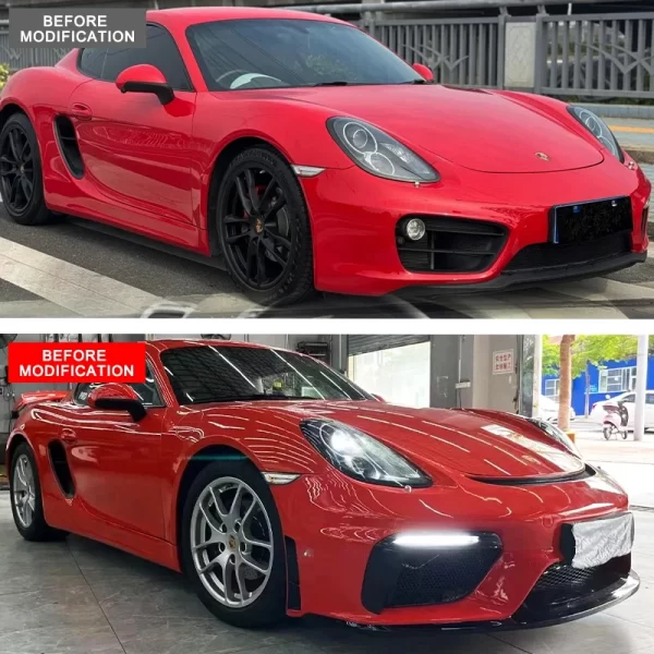 2012-2023 for Porsche Cayman Boxster 981/982/718 GT4 Front Assy Body Kit Fog Light New Upgrades for 981 GT4 2016-2017 982 718 GT - Image 2