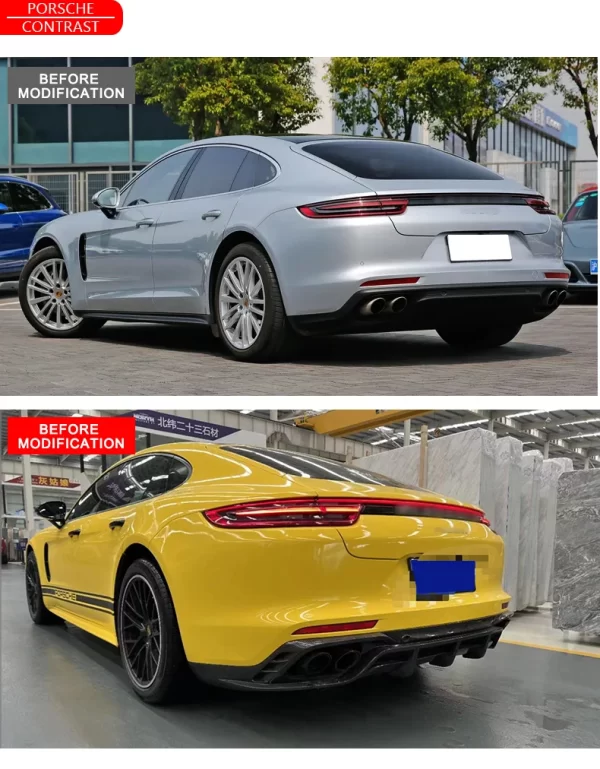 2017-2023 for Porsche  Rear Bumper Lip Kit Carbon Fiber Body Upgrade New Condition-for 971 - Image 2