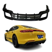2017-2023 for Porsche  Rear Lip Carbon Fiber Bumper Front Upgrade with New Condition and Fog Light Cut-Outs Model 971