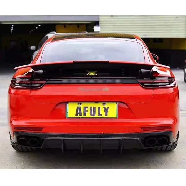 2017-2023 for Porsche  Rear Lip Carbon Fiber Bumper Front Upgrade with New Condition and Fog Light Cut-Outs Model 971 - Image 4