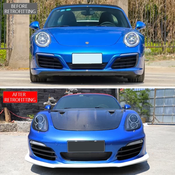 For Porsche 911 Upgraded Body Kits for Cars 991 GT3 RS Carbon Fiber Hood 991.1 991.2 Front Bumper Engine Hood - Image 2