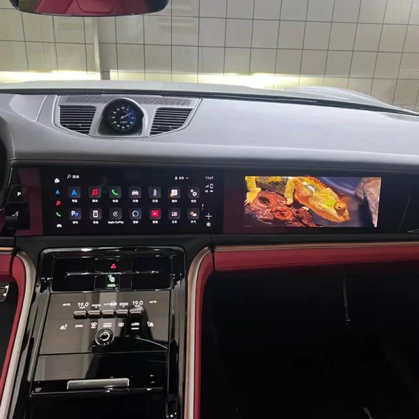 For Porsche Panamera2024-2025 Car Modification Passenger Screen Multimedia Player Upgrade Kit Android GPS Navigation