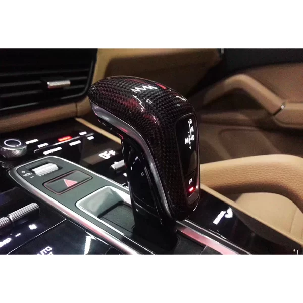 2018-2023  for Cayenne Custom Carbon Fiber Gear Lever Cover New Shift Lever Gear Head - Image 5